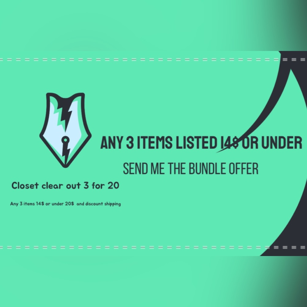 Closet clear out 3 for 20 + discount shipping